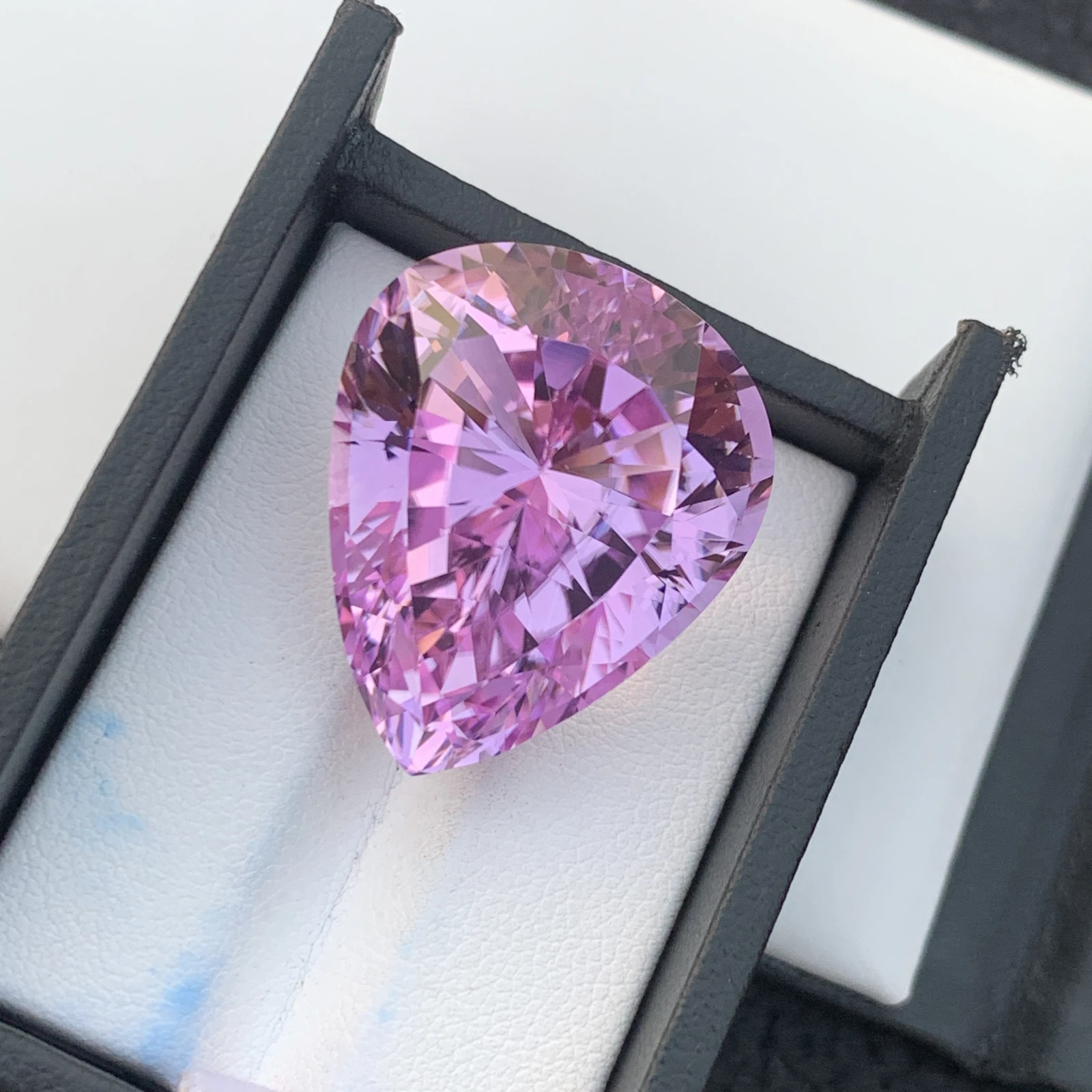 74.20 ct Natural Pink Kunzite Pear Shape Loose Gemstone from Afghanistan — view 1